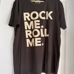Chaser Dark Brown Gray Tee with Bold Cream Text